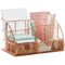 Homeroots Stylish Rose Gold 6 Compartment Desk Organizer 374349 - alternate 1