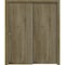 Sartodoors Sliding Closet Bypass Doors 36 x 84 inches, BASIC 3001 Antique Oak, Rails Hardware Set, Wood Soli BASIC3001DBD-OANTI-3684 - alternate 1
