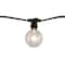 Bulbrite 14 ft, 10-Socket Decorative String Light Kit with Clear Incandescent Globe (G16) Bulbs, 14 ft, Black 810054 - alternate 1