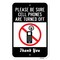 Signmission Please Be Sure Cell Phones Are Turned Off Thank Yo Aluminum, 18" x 24", A-1824-24885 A-1824-24885 - alternate 2