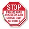Signmission Stop Private Road Residents and Gue, 6 inch X 6 inch, Vinyl Decal, 2PK OC-D-2PACK-6-83 - alternate 1