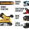 Powertec Sanding Belt Assortment, 3in W, 21in L, Silicon Carbide, 12PK with Abrasive Cleaning Stick 46012N - alternate 4