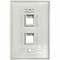 Eaton Tripp Lite Series Safe-IT 2-Port Single-Gang Keystone Wall Plate, Antibacterial, Ivory Gloss, TAA N042AB-002-IVG - alternate 3