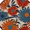 Homeroots 10' Ivory Blue And Orange Round Floral Indoor Outdoor Area Rug 545041 - alternate 8