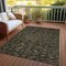 Homeroots 8' X 10' Charcoal Medallion Washable Indoor Outdoor Area Rug 607395 - alternate 4