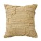 Homeroots 22" Natural Trellis Jute Throw Pillow With Embroidery 549455 - alternate 5