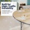 Flash Furniture Commercial Adjustable Height Horseshoe Activity Table - Locking Casters-LT NAT XU-A6066-HRSE-LTNAT-T-P-CAS-GG - alternate 7