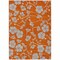 Homeroots 5' X 8' Orange And Gray Floral Washable Indoor Outdoor Area Rug 600031 - alternate 6