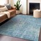 Homeroots 3' X 5' Blue Abstract Washable Indoor Outdoor Area Rug 607860 - alternate 5