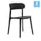 Flash Furniture Dover Stacking Patio Chairs w/Curved Backrests, All-Weather Resin Chairs in Black, 2PK 2-DHF-340-APP-BLK-GG - alternate 5