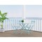Homeroots 36" Aqua Rounded Aluminum Folding Outdoor Dining Table with Umbrella Hole 606432 - alternate 4