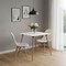 Homeroots 32" White and Natural Wood Square Dining Table 568216 - alternate 5