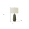 Homeroots 26" Green Ceramic Geometric Table Lamp With Ivory Drum Shade 545811 - alternate 6