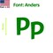 Aacc Self-Adhesive Vinyl Letter: p, Scale: 22 cm. Color: Green Font: Anders by, 12PK AACC-Anders-lp-Green-M22x12 - alternate 1