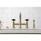 Kingston Brass Bridge Kitchen Faucet with Brass Sprayer, Brushed Brass KS7277PKXBS - alternate 5