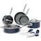 Bakkenmaster Bakken 12-Piece Aluminum Cookware Set, Nonstick, PTFE & PFAS Free, Blue, Oven Safe BAKCRMIC8BLUE - alternate 1