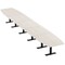 Skutchi Designs 22ft Conference Table With Power Unit | 22 Person Modular Boat Meeting Table | Harmony Series HAR-BOT-48X264-T.BK-K458-NA - alternate 1