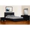 Homeroots Four Piece Black Solid Wood Bedroom Set With Mirror 343987 - alternate 2