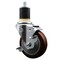 Service Caster 4'' SS Maroon Poly Swivel 1-7/8'' Expanding Stem Caster with Brake SCC-SSEX20S414-PPUB-MRN-TLB-178 - alternate 1