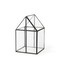 Homeroots 8" Black And Clear Glass And Metal Box 392581 - alternate 1