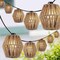 Jonathan Y Samara 10-Light 10 ft. Mid-Century Classic LED C7 Lantern Hemp Rope Shaded String Lights, Brown JYL8708A - alternate 6