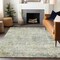 Homeroots 10' X 14' Sage Charcoal And Ivory Abstract Washable Indoor Outdoor Area Rug 604552 - alternate 7
