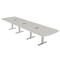 Skutchi Designs 16ft Arc Rectangle Conference Table With Power | Harmony Series | 16 Person Meeting Room Table HAR-AREC-48X192-T-K458-ESIL - alternate 1