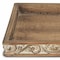 Homeroots 17in Brown Distressed Finish Wood Tray With Side Carvings 379825 - alternate 4