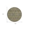Homeroots 8' Round Blue and Orange Round Floral Washable Non Skid Indoor Outdoor Area Rug 564352 - alternate 5