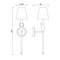 Z-Lite Claudelle 1-Light Wall Sconce, 5.75 in W x 24 in H, Matte Black + Modern Gold 4014-1SA-MB-MGLD - alternate 5