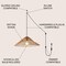 Jonathan Y Connie 20.25" 1-Light Farmhouse Coastal Rattan 180" Cord Plug-In or Hardwired LED Pendant, Brown JYL1407A - alternate 12