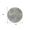 Homeroots 8' Green And Purple Round Abstract Washable Indoor Outdoor Area Rug 564274 - alternate 8