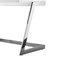 Homeroots 47" White and Silver Wood and Stainless Steel Sled Writing Desk 543754 - alternate 4