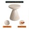 Leisuremod Dune 17 in Round Fiberstone Side Table, Pedestal Base, Weatherproof, Fully Assembled DST17SM - alternate 7