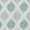 Homeroots 8' X 10' Aqua Teal Blue And Ivory Ikat Washable Indoor Outdoor Area Rug 589071 - alternate 6
