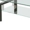 Homeroots 39" Clear and Black Glass and Steel Coffee Table With Shelf 635696 - alternate 5