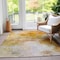 Homeroots 3' X 5' Orange Copper And Terra Cotta Abstract Washable Indoor Outdoor Area Rug 577721 - alternate 4