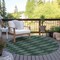 Homeroots 8' Olive Green And Charcoal Round Geometric Washable Indoor Outdoor Area Rug 577075 - alternate 4