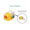 Monoprice Datacom Jack, Cat6, Punch Down, Yellow 5385 - alternate 4