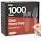 Bakkenmaster Disposable Cutlery Set Heavy-Duty BPA-Free Plastic Forks, Reusable and Heat-Resistant, 1000PK BK-1000CF - alternate 1