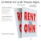Signmission Rent To Own, Plastic Signs Only 24 Inch x 36 Inch, Corrugated Plastic, 2PK CSB-2436-2PACK-Rent To Own - alternate 2