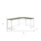 Homeroots 66" Gray and White L Shape Computer Desk 491513 - alternate 2