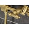 Kingston Brass Two-Handle Wall Mount Bridge Kitchen Faucet with Brass Sprayer, Brushed Brass KS2447ALBS - alternate 4