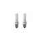 Bulbrite Pack of 2 20 Watt Dimmable Frost T3 Candelabra E12 Krypton/Xenon Bulb, 2700K, 2PK 861345 - alternate 1