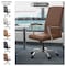 Leisuremod Evander Office Chair in Upholstered Leather and Iron Frame with Swivel and Tilt, Dark Brown EO20DBRL - alternate 7