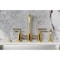 Kingston Brass Bridge Kitchen Faucet with Brass Sprayer, Brushed Brass KS8287CMLBS - alternate 2