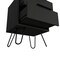 Homeroots 22" Black Wood Two Drawer Nightstand 543658 - alternate 7