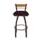 Holland Bar Stool Co Revelle 30in Swivel Bar Stool with Bronze Finish, Medium Back and Canter Bordeaux Seat 881 - alternate 5