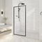 Anzzi Welle 74x34in Framed Fixed Shower Screen Door, Matte Black with 5/16in 8mm Tempered Clear Glass SD-AZ22-01MB - alternate 7
