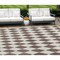 Homeroots 9' X 12' Brown Geometric Washable Indoor Outdoor Area Rug 577023 - alternate 1